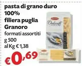 Pam Granoro Pasta di semola offerta
