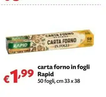 Pam Rapid Carta Forno In Fogli offerta