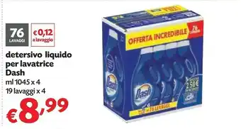 Pam Dash Detersivo Liquido Per Lavatrice offerta