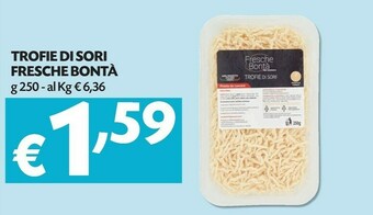 Pam Fresche Bontà Trofie Di Sori offerta