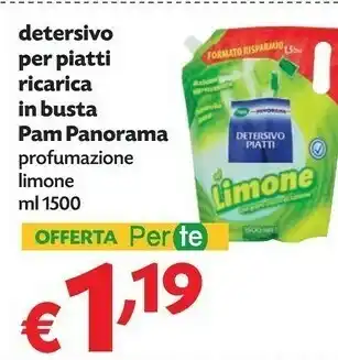 Pam Pam Panorama Detersivo Per Piatti offerta