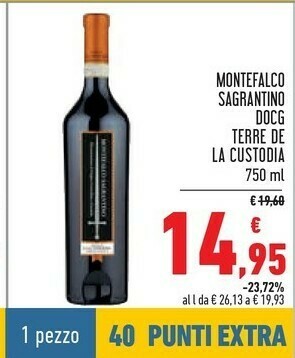 Conad Terre De La Custodia Montefalco Sagrantino Docg offerta