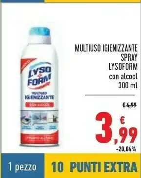 Conad Lysoform Multiuso Igienizzante Spray Con Alcool 300 G offerta