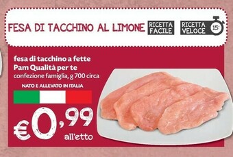 Pam Pam Fesa Di Tacchino A Fette offerta