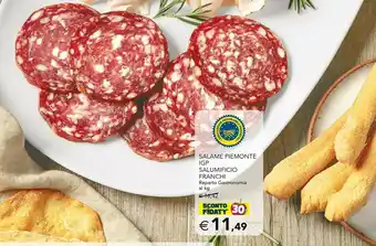 Esselunga Franchi Salame Piemonte Igp offerta