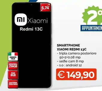 Mercatò Big SMARTPHONE XIAOMI REDMI 13C offerta