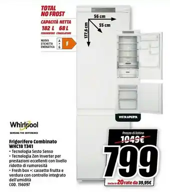 MediaWorld Whirlpool Frigoriferi offerta