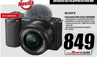 MediaWorld Sony Fotocamera offerta