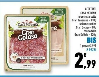 Conad Superstore Casa Modena Prosciutto cotto offerta