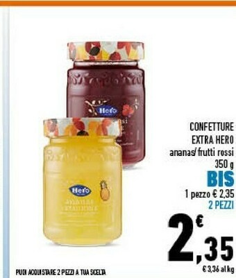 Conad Hero Confettura Extra Di Ananas Di Stagione 350 G(ml) offerta