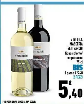 Conad Masseria Settearchi Vini IGT offerta