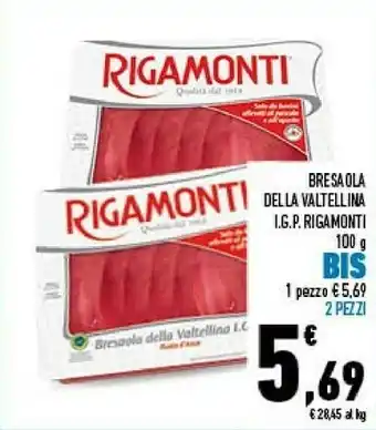 Conad Rigamonti Bresaola Della Valtellina 100 G(ml) offerta