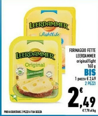 Conad Leerdammer Original 8 Fette 160 G(ml) offerta