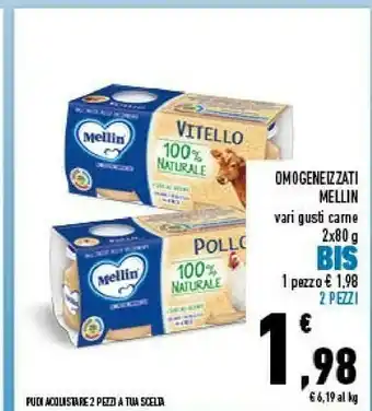 Conad Mellin Brodo Con Carne Di Pollo 80 G(ml) offerta