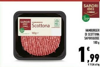 Conad Sapori & Idee Hamburger Di Scottona offerta