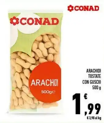 Conad Conad - Arachidi Tostate Con Guscio 500 G offerta