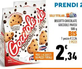 Conad Pavesi Gocciole Chocolate 500 G(ml) offerta