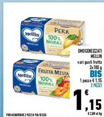 Conad Mellin 100% Pera Con Vitamina C offerta