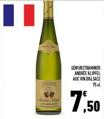 Conad Aoc Vin Dalsace Gewurztraminer Andrée Klipfel offerta
