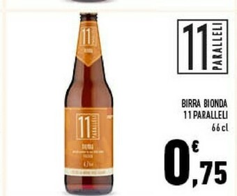 Conad 11 Paralleli Birra Bionda offerta