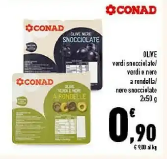 Conad Conad - Olive Verdi Snocciolate 100 G(ml) offerta