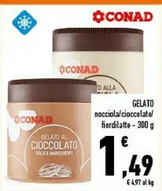 Conad Conad - Gelato Al Fiordilatte 300 G(ml) offerta
