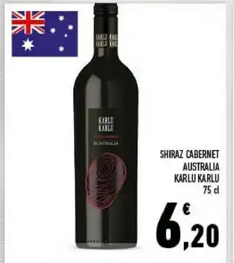 Conad Karlu Karlu Shiraz Cabernet Australia offerta