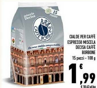 Conad Caffe borbone Cialde Per Caffe Espresso Miscela Decisa offerta