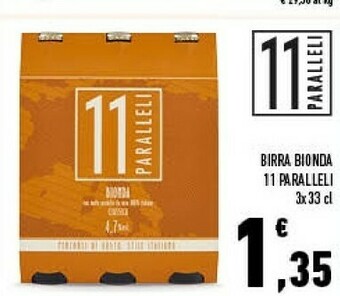 Conad 11 Paralleli Birra Bionda offerta