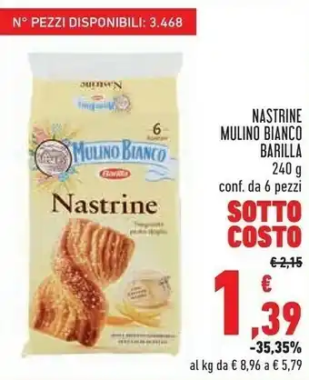 Mulino Bianco Nastrine 240 G(ml)