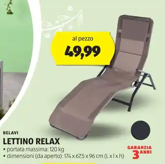 ALDI BELAVI LETTINO RELAX offerta
