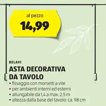 ALDI BELAVI ASTA DECORATIVA DA TAVOLO offerta