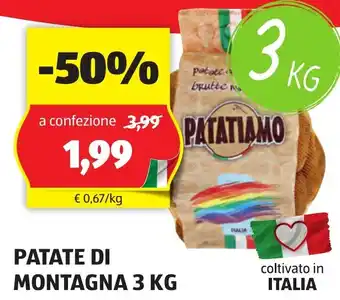 ALDI PATATE DI MONTAGNA 3 KG offerta