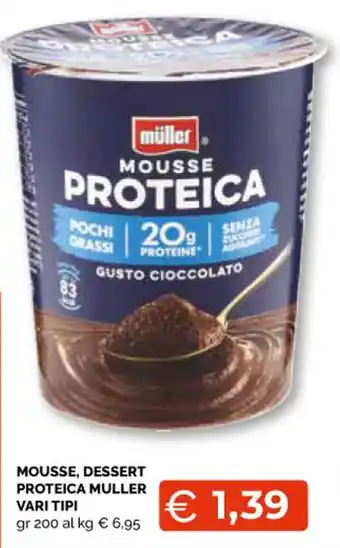 MOUSSE, DESSERT PROTEICA MULLER VARI TIPI gr 200