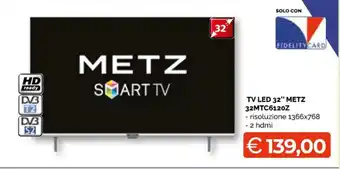 TV LED 32" METZ 32MTC6120Z