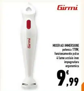 Girmi MX01 Frullatore Ad Immersione 170W Bianco Frullatore