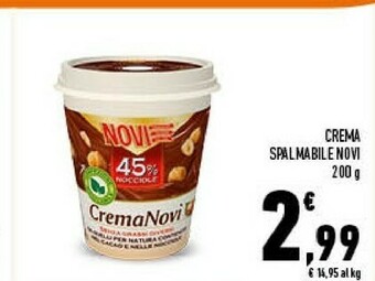 Conad Novi Crema 45% Nocciole 200 G(ml) offerta
