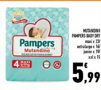 Conad Pampers Mutandino Baby Dry offerta