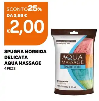 Ekom SPUGNA MORBIDA DELICATA AQUA MASSAGE 4 PEZZI offerta