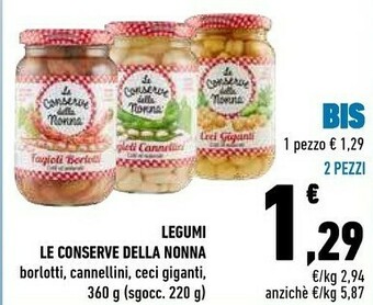 Conad Ceci Legumi offerta