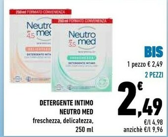 Conad Neutro Med Detergente intimo offerta