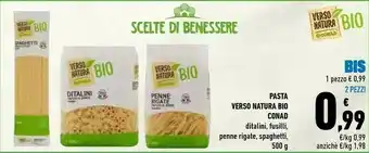 Conad Natura bio Pasta di semola offerta