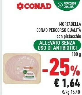 Conad Conad Mortadella Percorso Qualita Con Pistacchio offerta