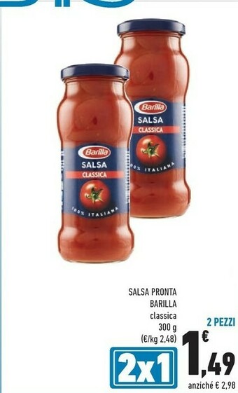Conad Barilla Salsa Pronta Classica Con Olio Extravergine Di Oliva 300 G(ml) offerta