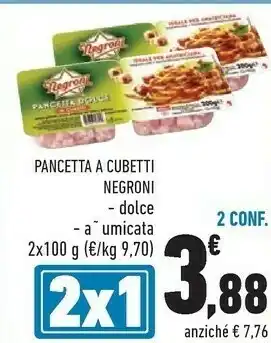 Conad Negroni Pancetta offerta