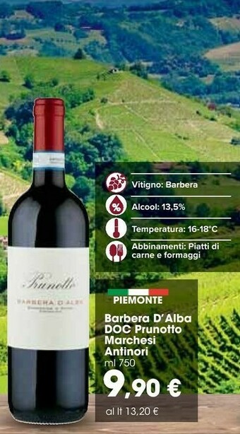 Carrefour Market Prunotto Marchesi Antinori Barbera D'alba offerta