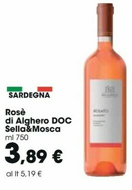 Carrefour Market Sella & mosca Alghero - Vino Rosato 750 G(ml) offerta