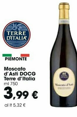 Carrefour Market Terre d'Italia Moscato D'asti Docg 750 Ml offerta