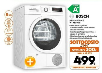 Expert Bosch Asciugatrice WTH85V18IT offerta