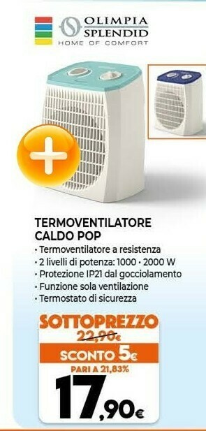 Expert Olimpia splendid Termoventilatore Caldo Pop offerta